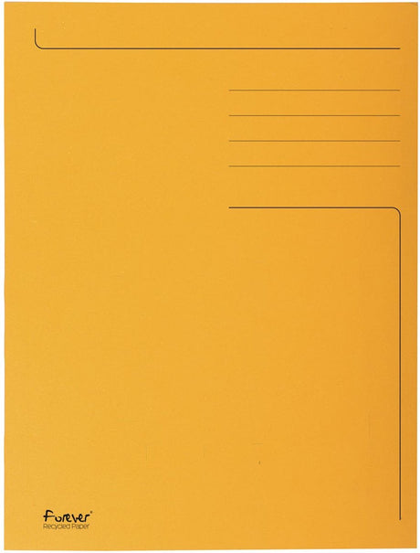 Exacompta 50x forever® bedrukte map met 3 kleppen - 280gm2 - 24x32 cm voor a4 - oranje - 448009e