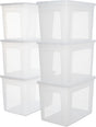 Iris clearbox opbergbox - 70l - kunststof - transparant - set van 6