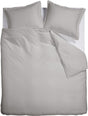 Ambiante satin uni dekbedovertrek - lits-jumeaux - 240 x 200 220 cm - grijs