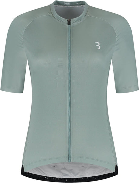 Bbb cycling donnafit r - duurzaam fietsshirt dames korte mouw - 15-25 °c - ademend mtb en wielrenshirt - 3 achterzakken - sage groen l