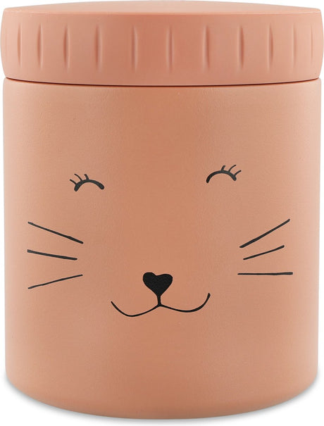 Trixie thermos container - mrs. cat - thermopot voor kinderen - 350 ml - rvs thermobeker - vanaf 4 maand - roze