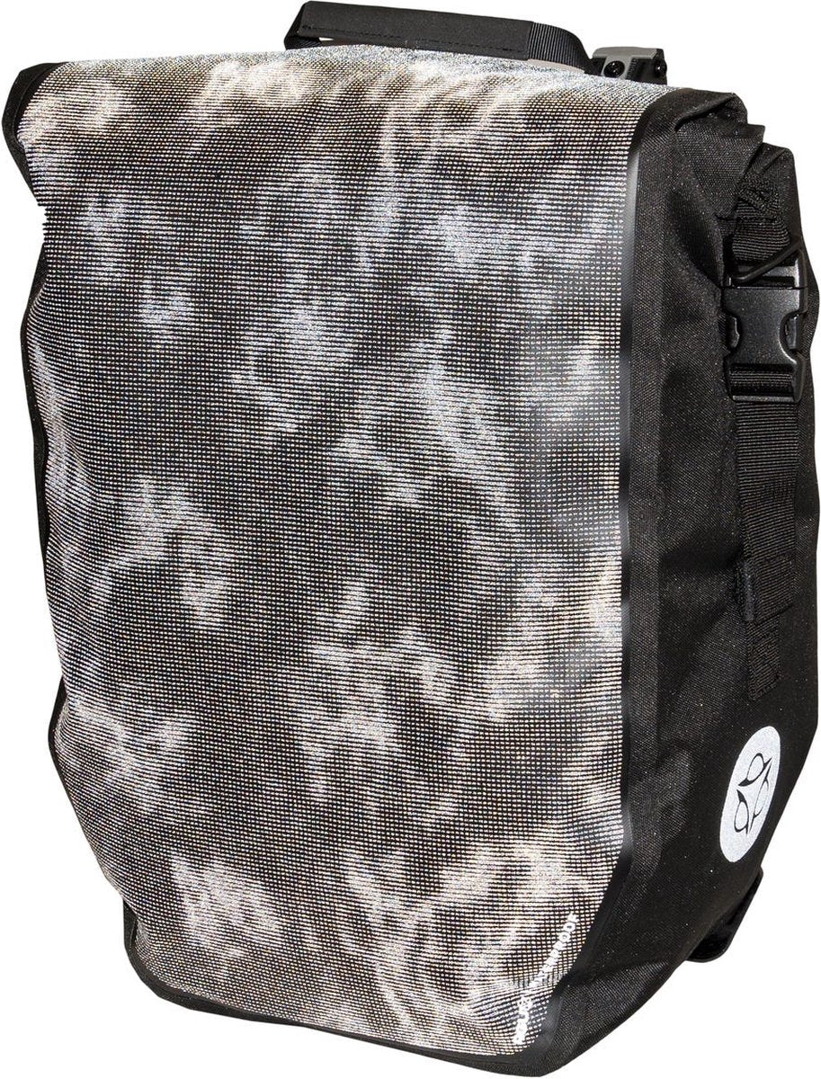 Agu clean shelter fietstas large – 100% waterdicht – 21 liter – gerecycled materiaal – incl. laptopvak 14 inch – zwart reflective