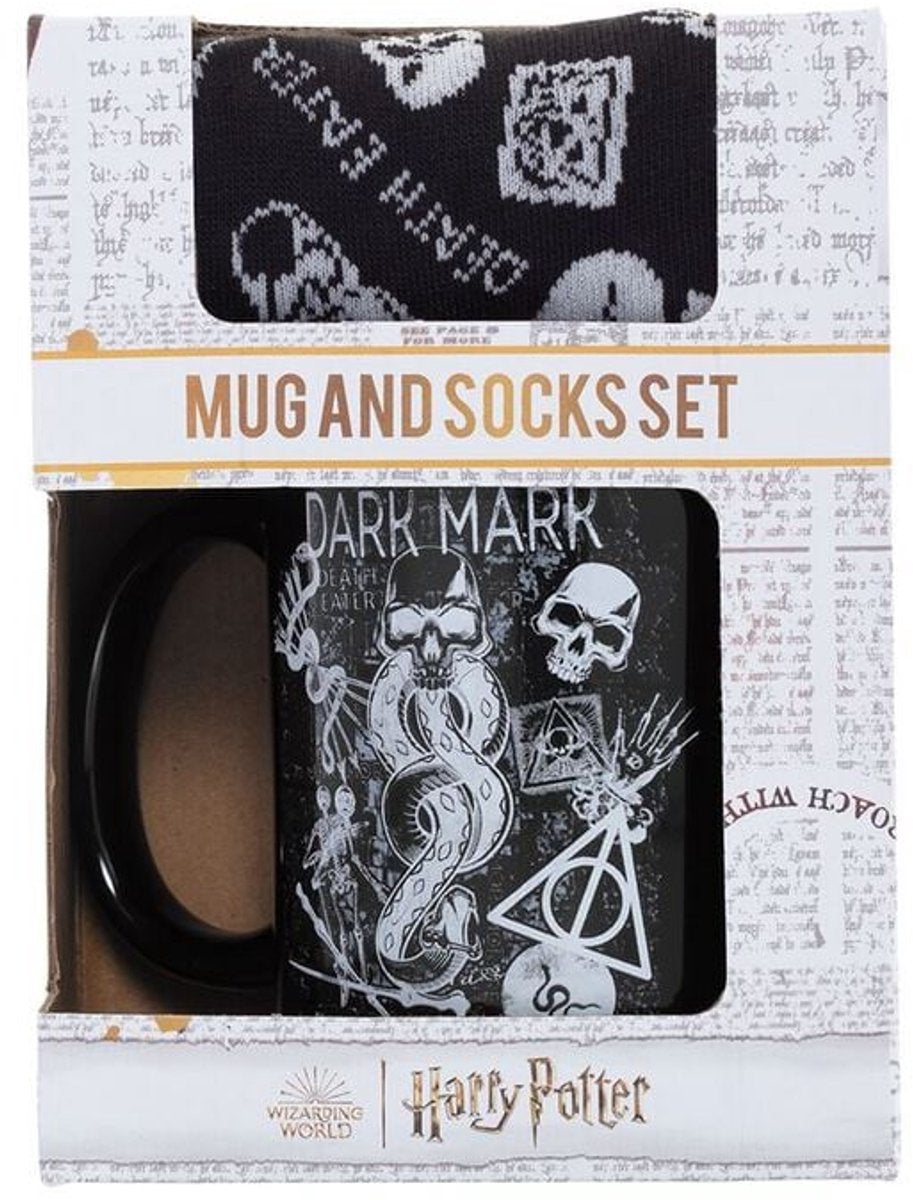 Harry potter dark arts mok sokken unisex kop - meerkleurig - standard