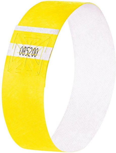 Sigel evenementenbandjes super soft 255x25mm neon geel 120 stuks