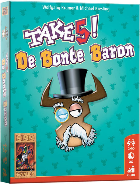 999games 999 games - take 5! - de bonte baron - kaartspel - iedereen kan winnen!