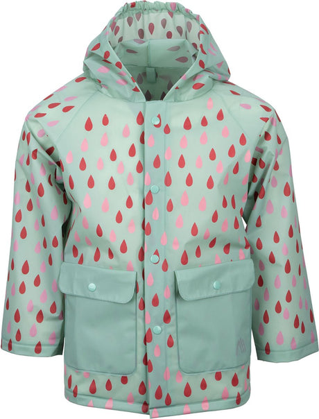 Ralka regenjas - kinderen - groen - maat 110 116 - met capuchon - 100% eva 110 116