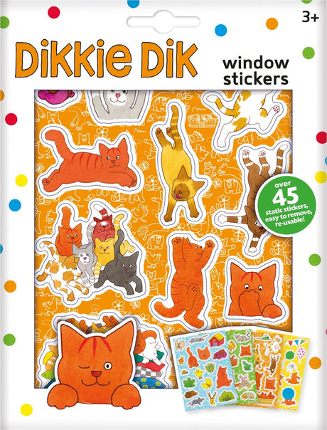 Bambolino dikkie dik verplaatsbare raamstickers - met speelachtergrond - peuter en kleuter speelgoed - knutselen - voor meisjes en jongens - vanaf 3 jaar - speelgoed kinderen - toys