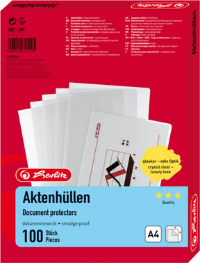 Herlitz dossieromslag - a4 - glashelder - 100st.
