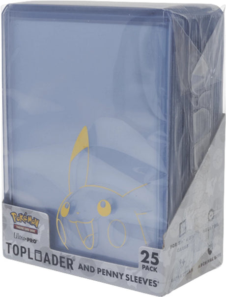 Ultra pro pikachu toploader penny sleeves - combo pack - 25 stuks