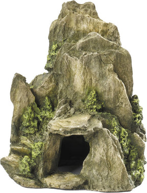 Aqua della - steen met mos - aquariumdecoratie - natuurlijk design - 19x16cm