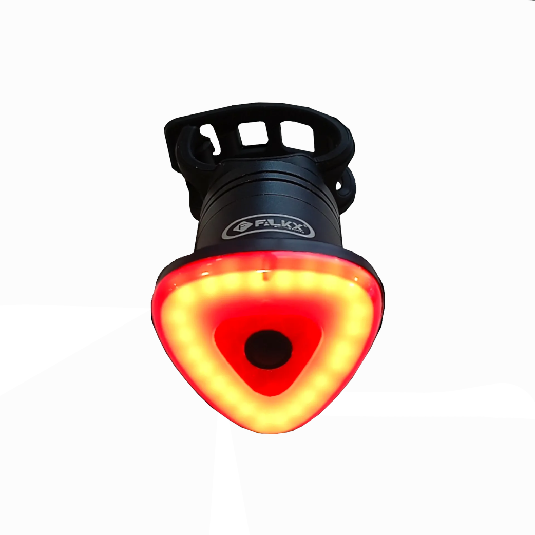 Falkx star dust led achterlicht met rem functie. usb oplaadbaar. met 2 montage brackets.
