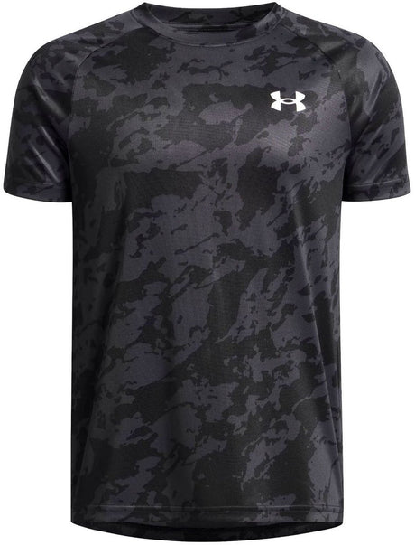 Under armour ua tech 2.0 ss-blk jongens sportshirt - zwart - antraciet - wit