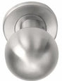 Starx voordeurknop rond met rozet - vaste knop - diameter 52 mm - rvs - geschikt voor binnen- en buitendeuren - inclusief patentboutjes en stift m10 8x90 mm - zilver
