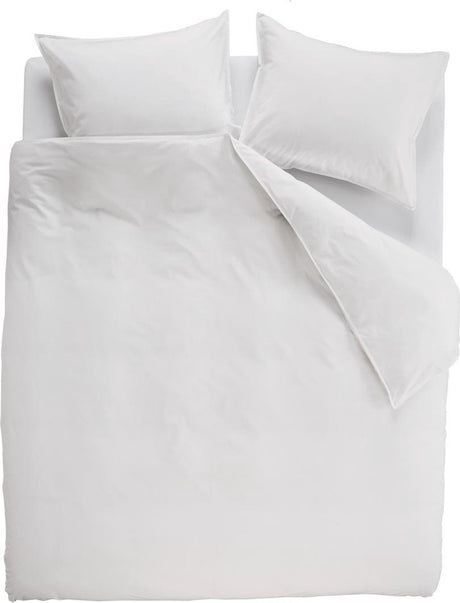 Ambiante cotton uni dekbedovertrek - effen - lits-jumeaux - 240x200 220 - wit