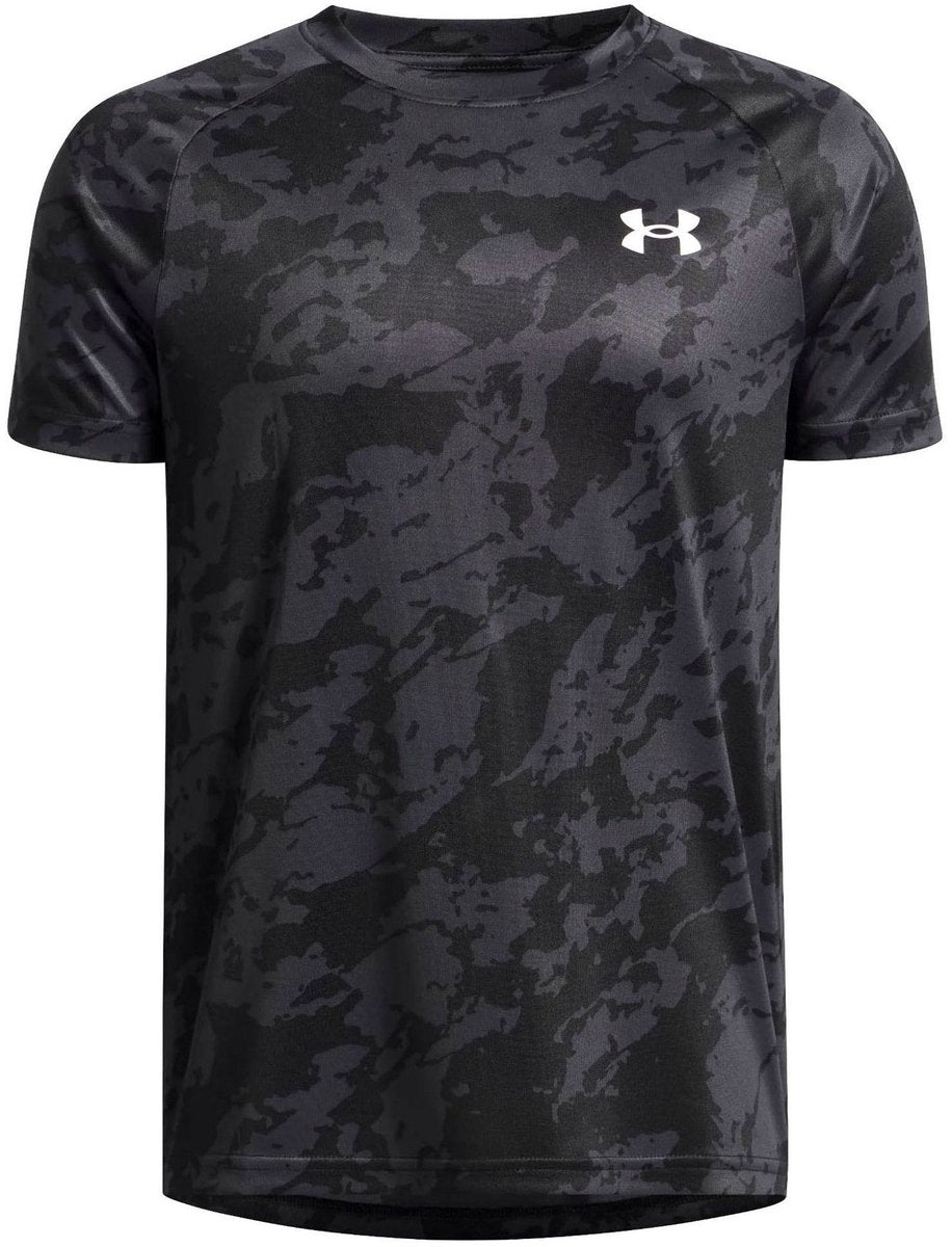 Under armour ua tech 2.0 ss-blk jongens sportshirt - zwart - antraciet - wit
