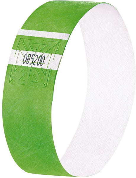 Sigel evenementenbandjes super soft 255x25mm neon groen 120stuks