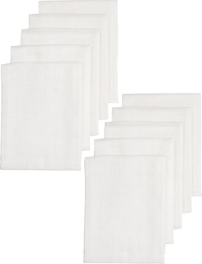 Meyco baby uni hydrofiele doeken - 10-pack - biologisch - white - 80x80 cm
