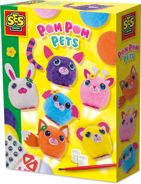 Ses creative pompon vriendjes - dieren knutselen met vilt en lijm - vanaf 3 jaar - schoencadeautjes sinterklaas