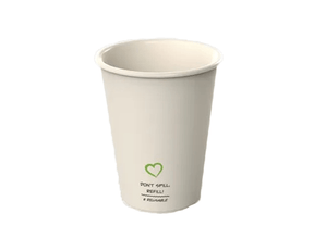 Reusable plastic koffiebeker blanco beige 180cc (20 stuks)