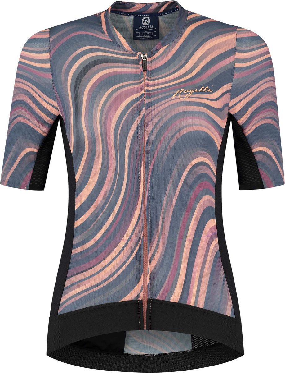 Rogelli lynn fietsshirt - korte mouwen - dames - koraal, grijs - maat xl