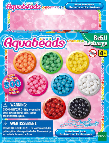 Aquabeads 31517 navulling parelpakket - 800 parels in 8 kleuren