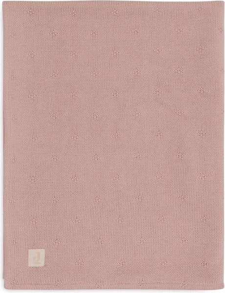Jollein - deken wieg 75x100cm - wiegdeken, wiegdekentje, dekentje baby - cosy knit wild rose velvet
