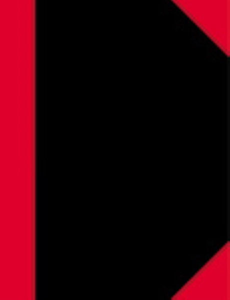 Merkloos sans marque notitieboek harde kaft zwart rood a4 lijn 60gr 96vel