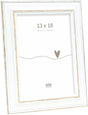 Deknudt frames fotolijst s221h3 - wit met bruin accent - 13x18 cm