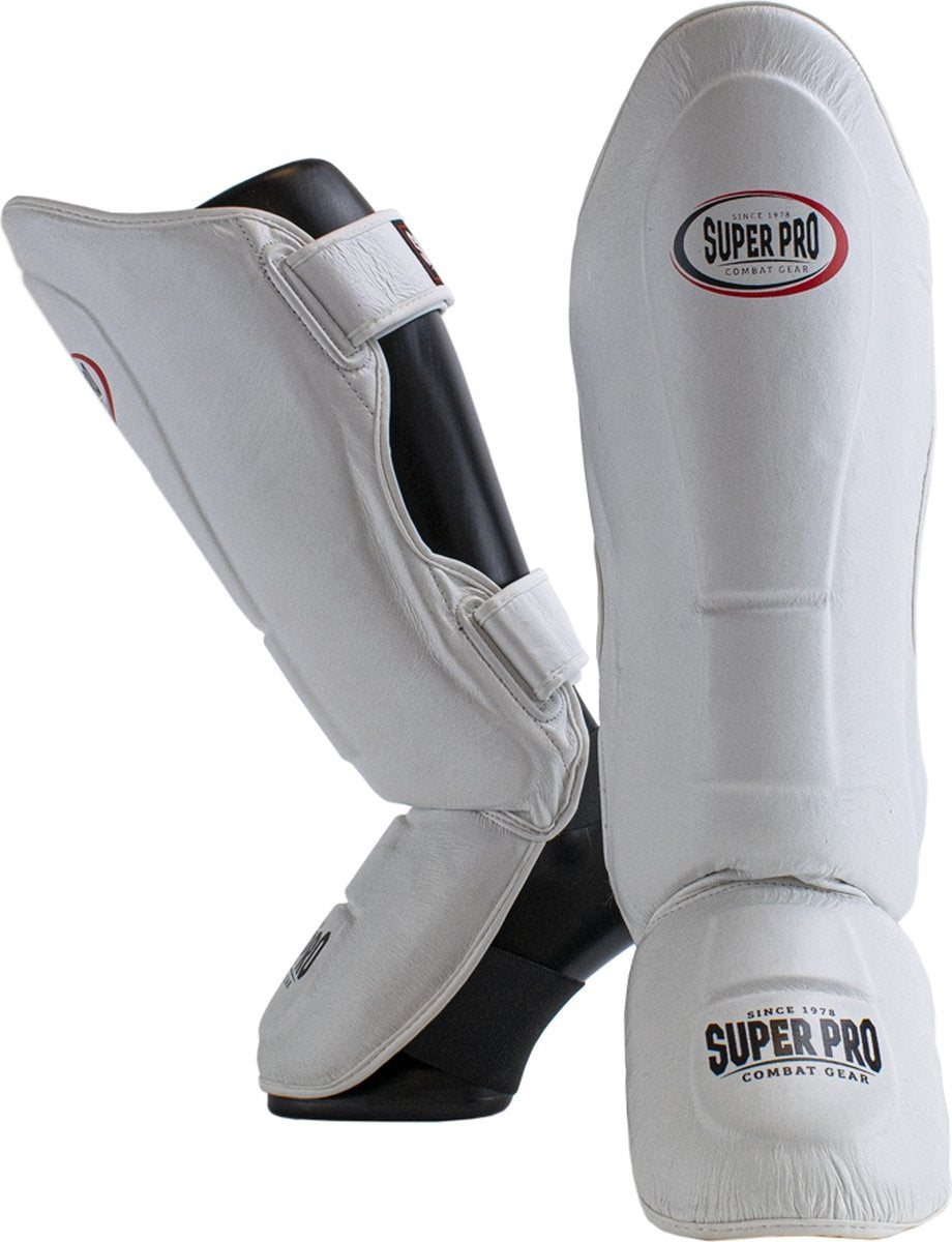 Super pro combat gear thai-pro shin guard wit zwart medium
