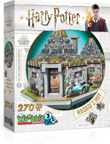 Wrebbit 3d harry potter - hagrid's hut - 270 stukjes - puzzle