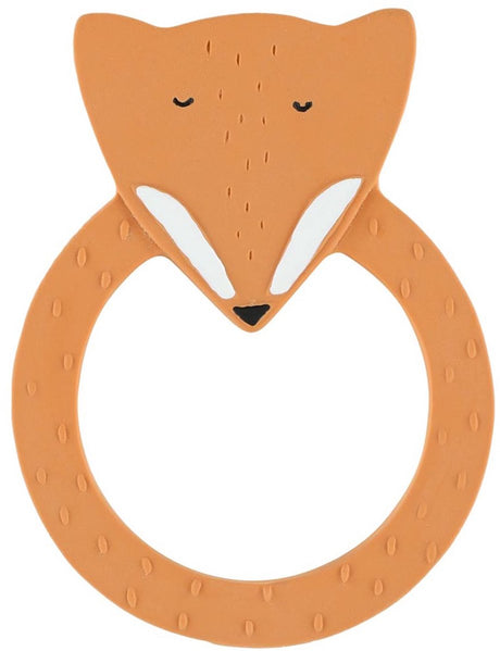 Trixie natuurlijk rubber ronde bijtring - mr. fox