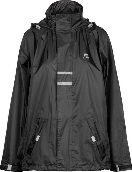 Ralka regenjack waterdicht reflectie - senior - zwart - xl