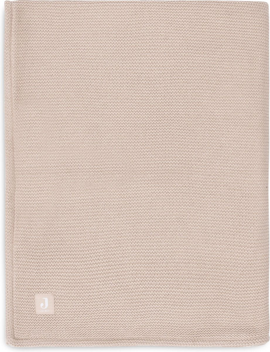 Jollein - deken wieg 75x100cm - wiegdeken, wiegdekentje, dekentje baby - basic knit - basic knit - wild rose fleece