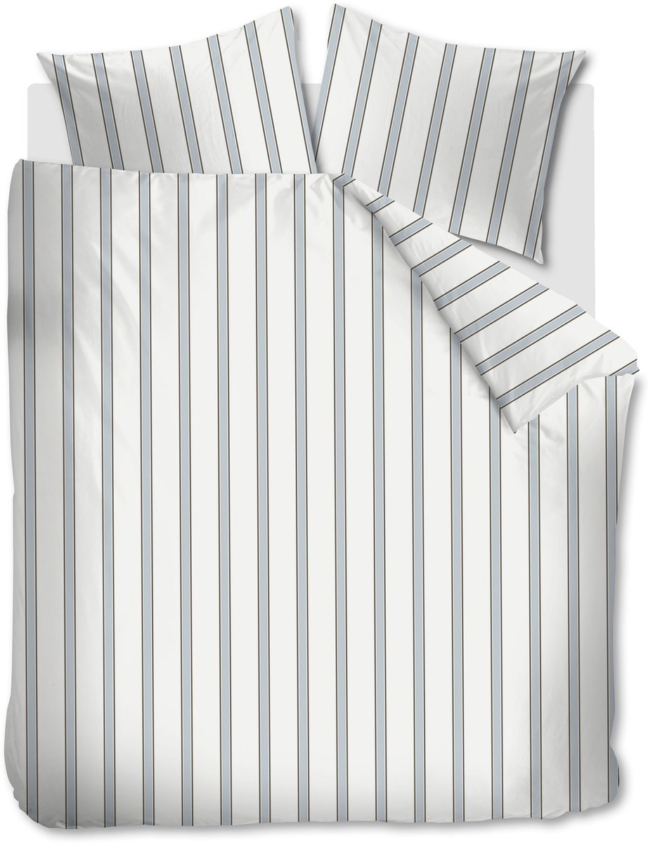 Vtwonen fun stripe dekbedovertrek - lits-jumeaux - 240 x 220 cm - blauw