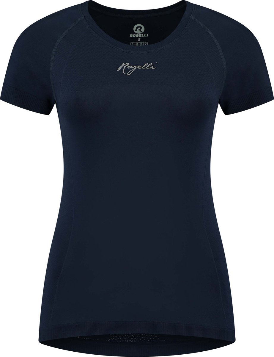 Rogelli essential hardloopshirt dames - korte mouwen - blauw - l