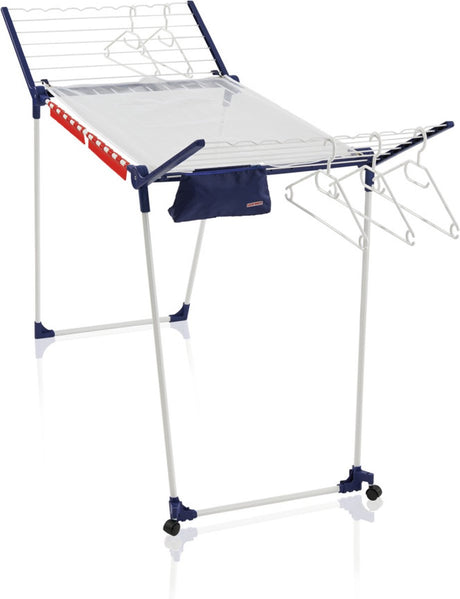 Leifheit droogrek pegasus 200 solid deluxe mobile - met wieltjes - 20 m drooglengte