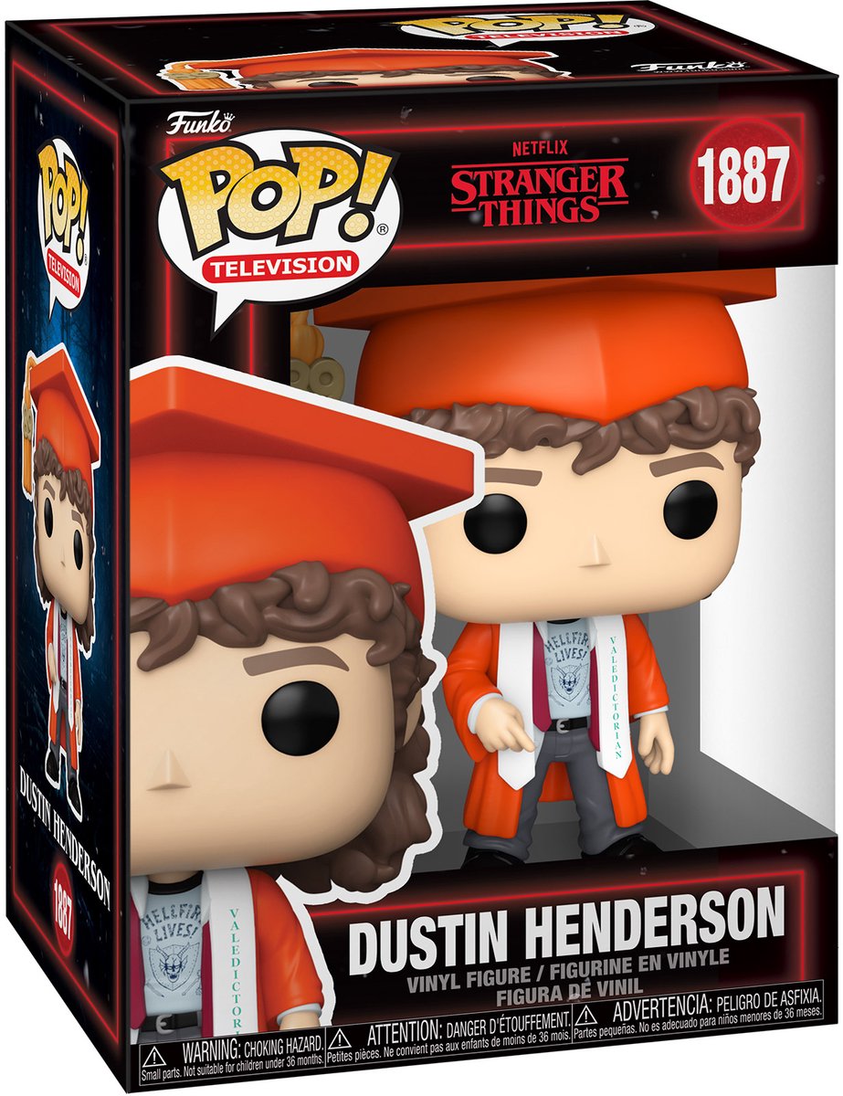 Funko stranger things dustin henderson vinylfiguur 1887 unisex pop! - neutraal - standard