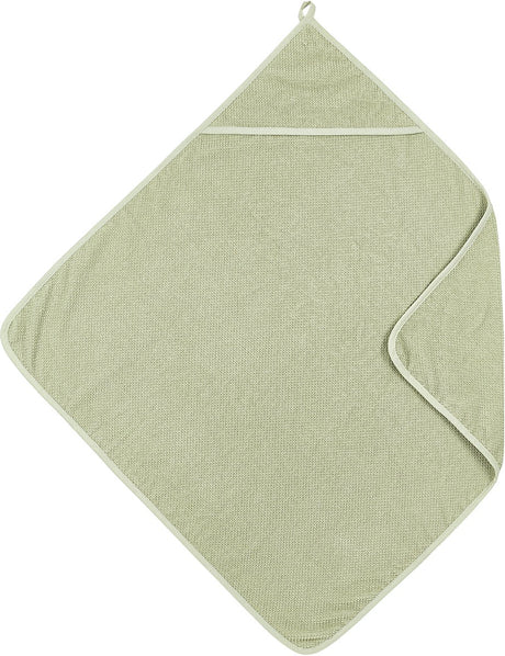 Meyco baby popcorn badcape - soft olive - 75x75cm