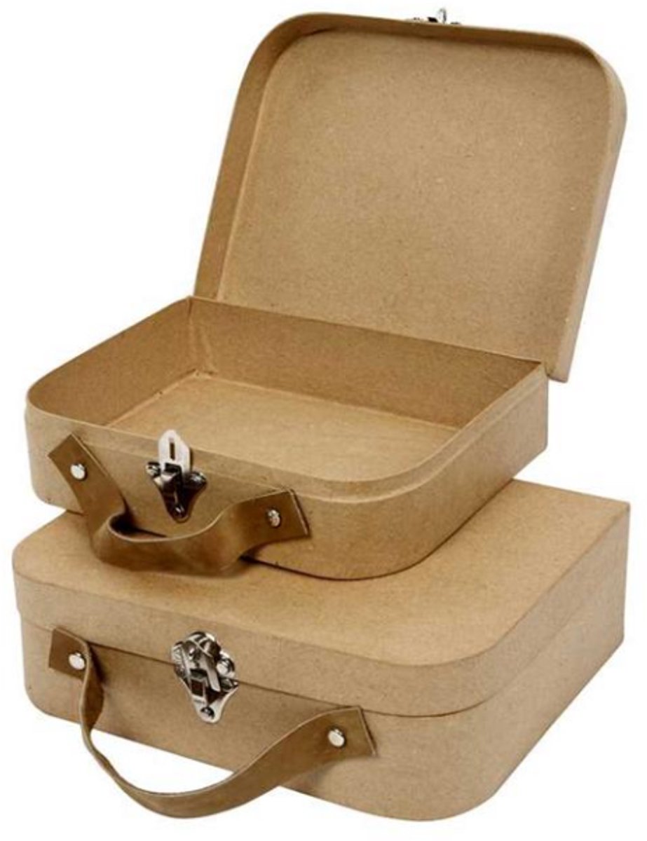 Creotime koffers, afm 22,5x18x6,5 cm, afm 25,5x20x8 cm, 2 stuks