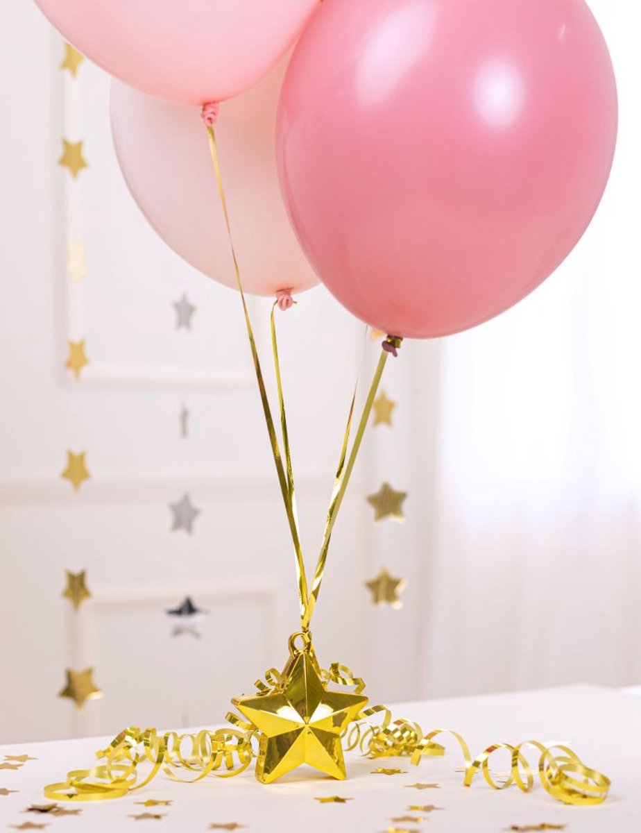 Partydeco ballongewicht ster zilver.