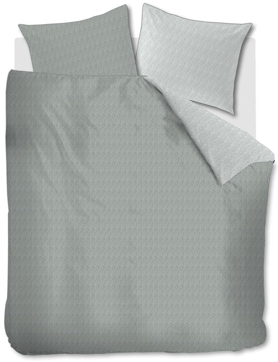 Riviera maison twisted dekbedovertrek - tweepersoons - 200x200 220 - grijsgroen