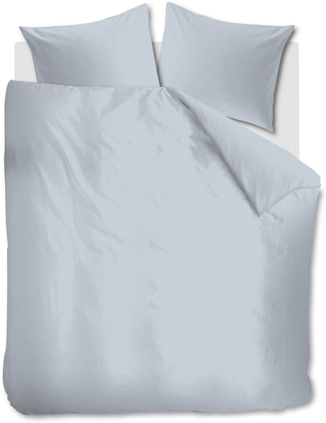 Ambiante cotton uni dekbedovertrek - lits-jumeaux - 240 x 200 220 cm - licht blauw