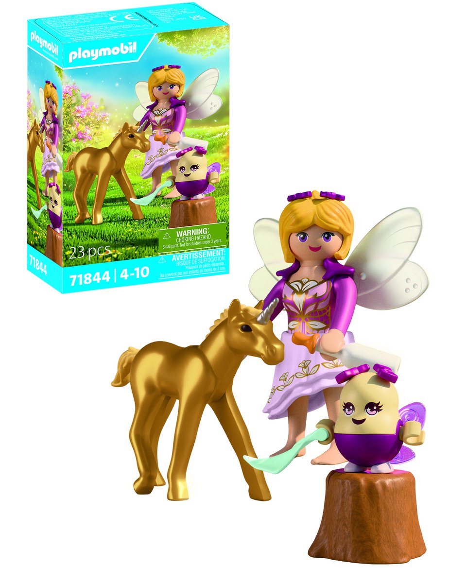 Playmobil : gouden eenhoornveulen met fee - 71844