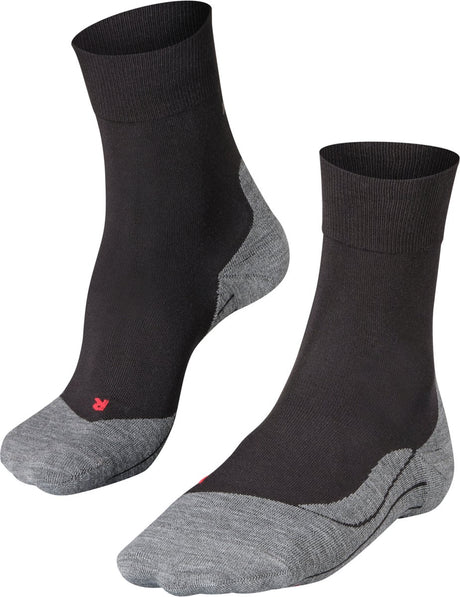 Falke ru4 anti-blaar katoen functioneel materiaal hardloopsokken heren zwart - maat 46-48