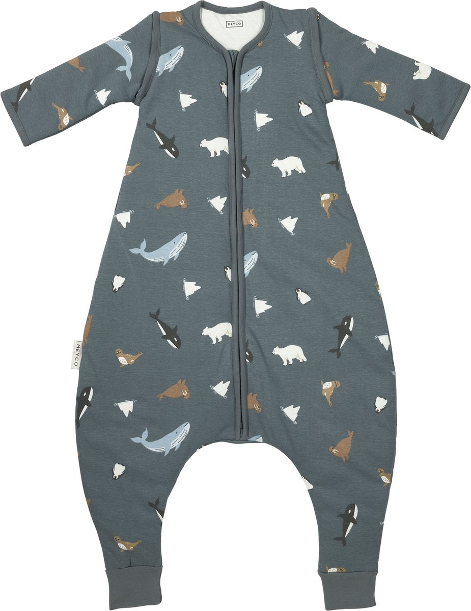Meyco baby arctic slaapoverall jumper - afritsbare mouwen - multicolour - 92cm - 2.5 tog