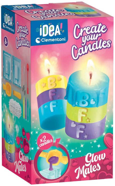 Clementoni create your candles glow mates - kaarsen maken hobbypakket - kaars knutselen voor kinderen - knutselpakket meisjes en jongens vanaf 8 jaar