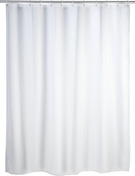 Wenko anti-schimmel douchegordijn wit 180x200cm polyester - inclusief ophangringen - waterdicht - wasbaar - sneldrogend