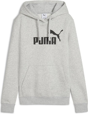 Puma ess no. 1 logo hoodie fl dames sporttrui - light gray heather s