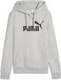 Puma ess no. 1 logo hoodie fl dames sporttrui - light gray heather s