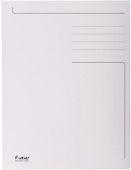 Exacompta 50x forever® bedrukte map met 3 kleppen - 280gm2 - 24x32 cm voor a4 - grijs - 448019e